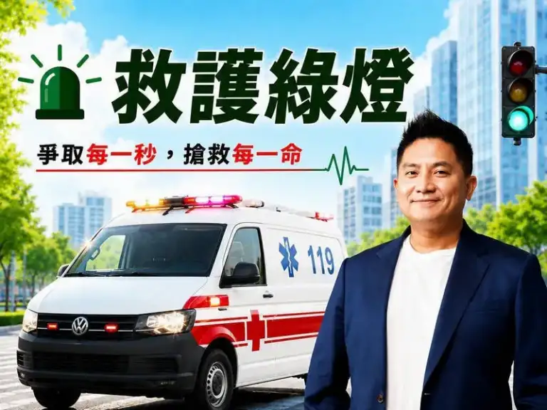 不讓救護車卡紅燈！吳宗憲推「救護綠燈」計畫搶救黃金時間