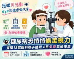 糖友別忽略視網膜病變～宜蘭18家眼科聯手護眼