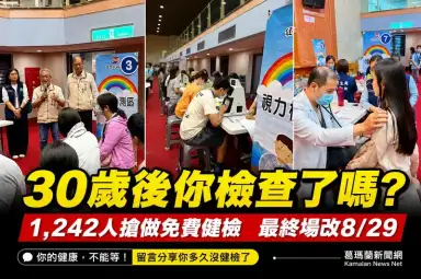健康好young第2場吸引1,242人參與～宜縣青年健檢最終場改至8月29日